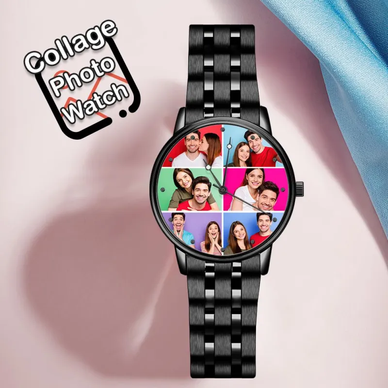 Custom Photo Watch Personalized Collage Photo Watch Gift for Her