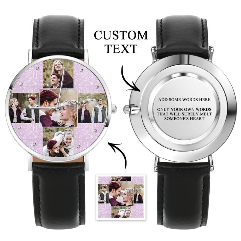 Custom Photo Watch Personalized Collage Photo Watch Gift for Him 1