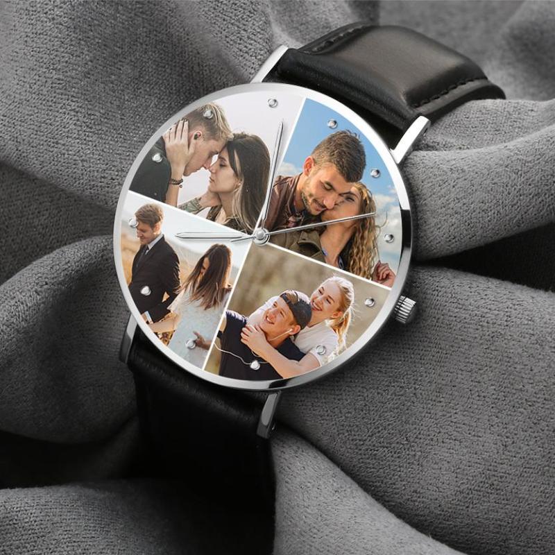 Custom Photo Watch Personalized Collage Photo Watch Gift for Men 2