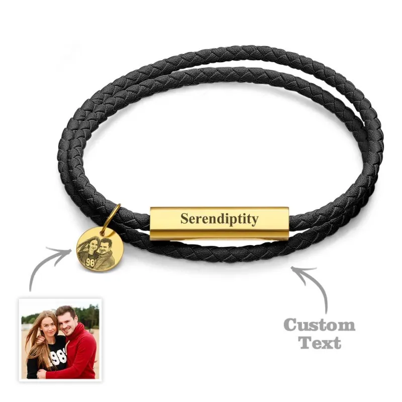 Custom Portrait Bracelet Personalizing Your Special Text or Date Memorial Jewelry Gift