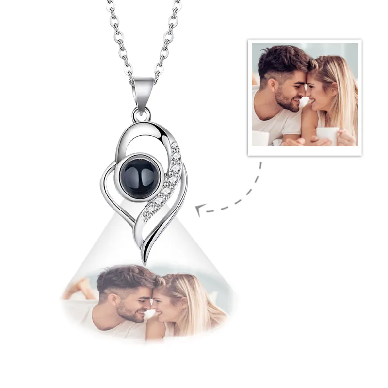 Custom Projection Necklace Elegant Photo Necklace Gift for Couples