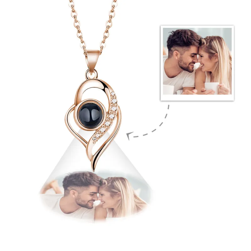 Custom Projection Necklace Elegant Photo Necklace Gift for Couples 1