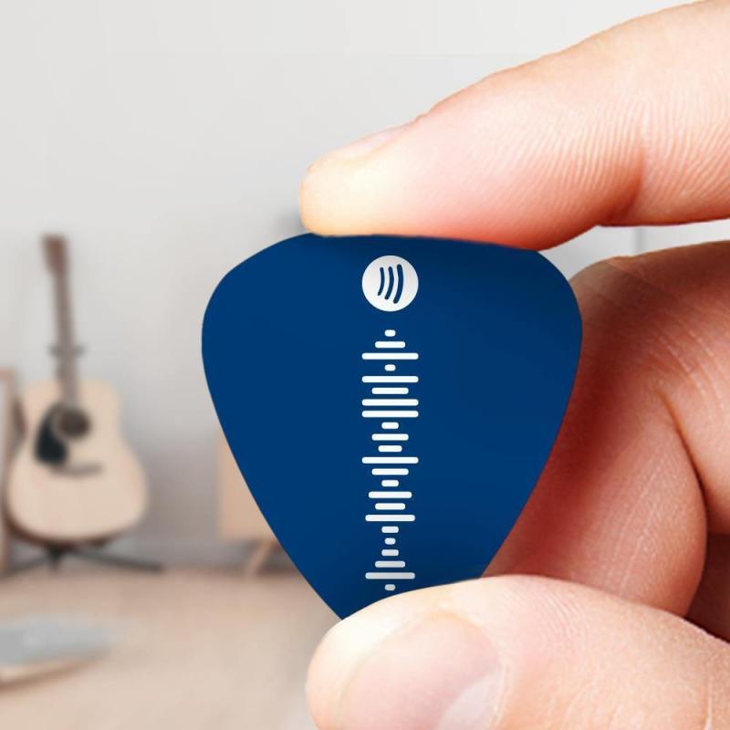 Custom Scannable Spotify Code Guitar Pick, Engraved Custom Music Song Guitar Pick Black Gifts for Boyfriend 6