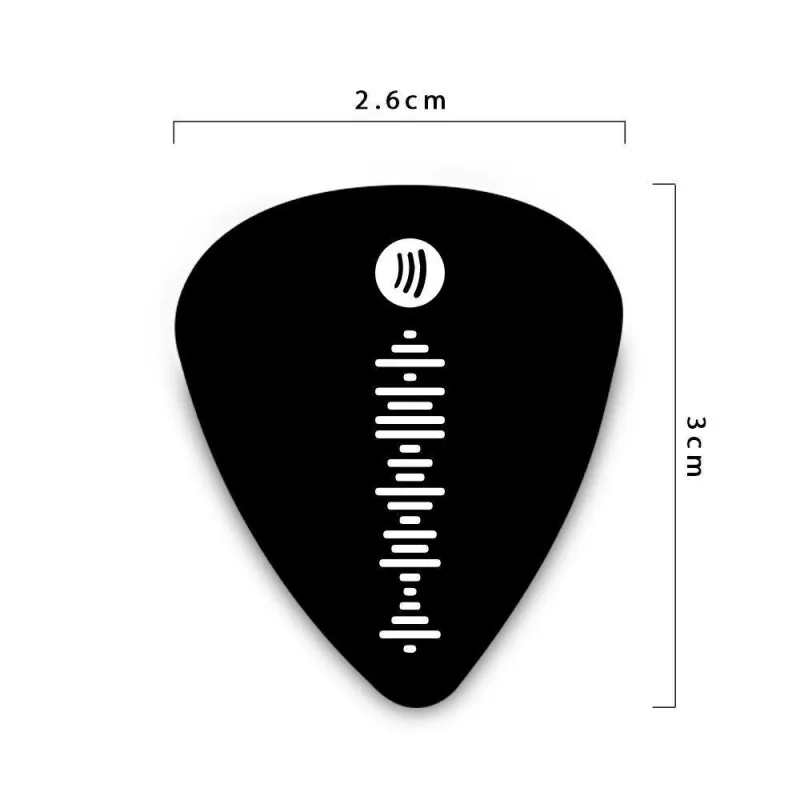 Custom Scannable Spotify Code Guitar Pick, Engraved Custom Music Song Guitar Pick Black Gifts for Boyfriend 2