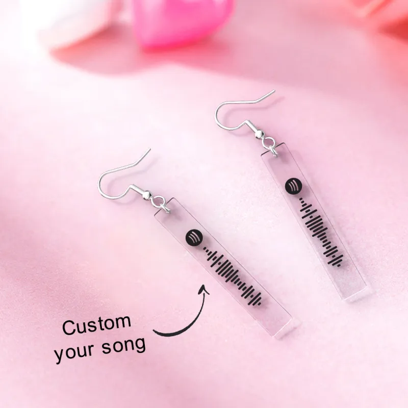 Custom Spotify Code Earrings for Her 1