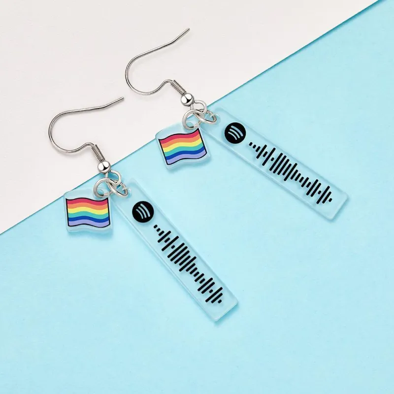 Custom Spotify Code Earrings 1