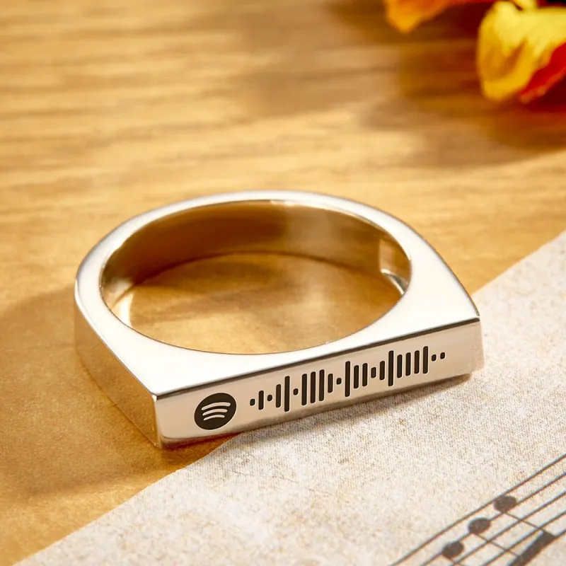 Custom Spotify Code Ring Simple Music Gifts for Couple 1