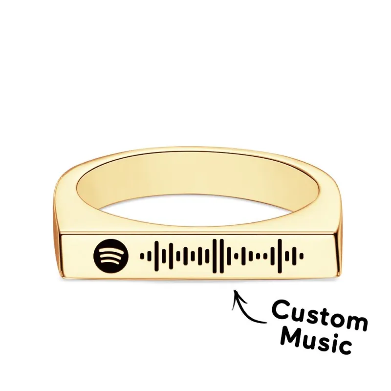 Custom Spotify Code Ring Simple Music Gifts for Couple 4