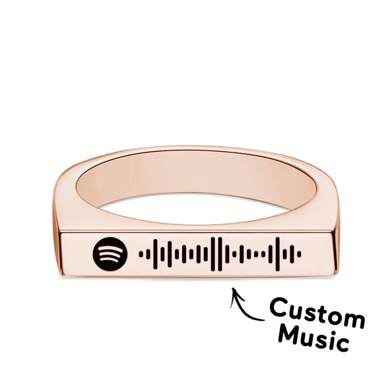 Custom Spotify Code Ring Simple Music Gifts for Couple 5