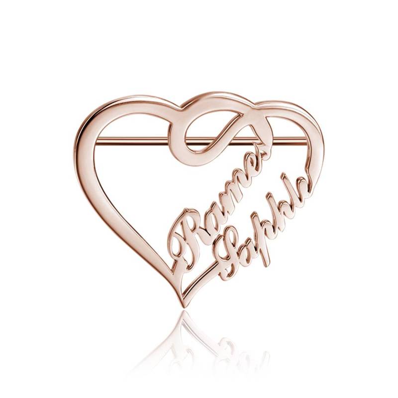 Custom Stainless Steel Name Brooch Personalized Nameplate Lapel Pin For Women