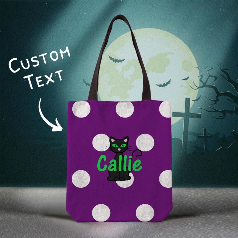 Custom Text Canvas Bag Gifts For Friends On Halloween 2