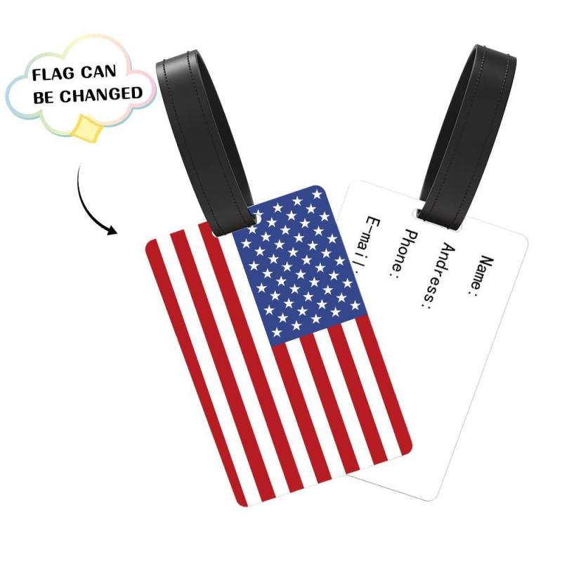 Custom USA Flag Luggage Tag