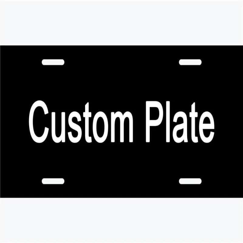 Custom Your Own Text Licence Plate Black 1