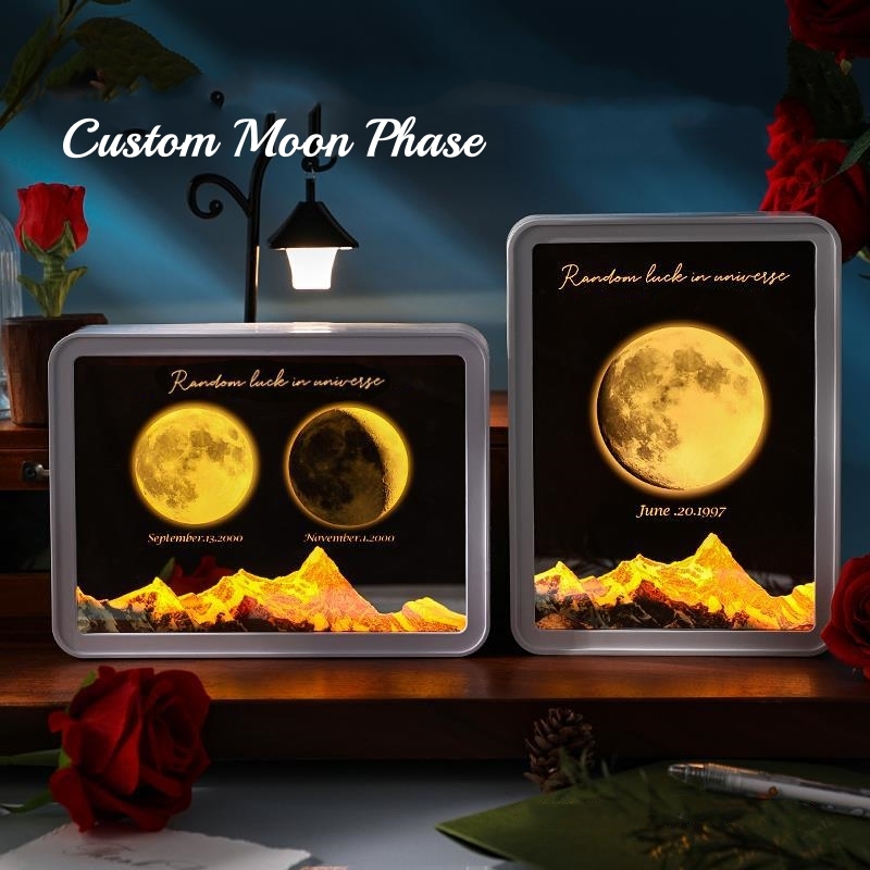 Customized Moon Phase Ornaments Moon Phase Mirror Lights Bluetooth Speakers Gifts For Girlfriends Anniversary Gifts Birthday Gifts