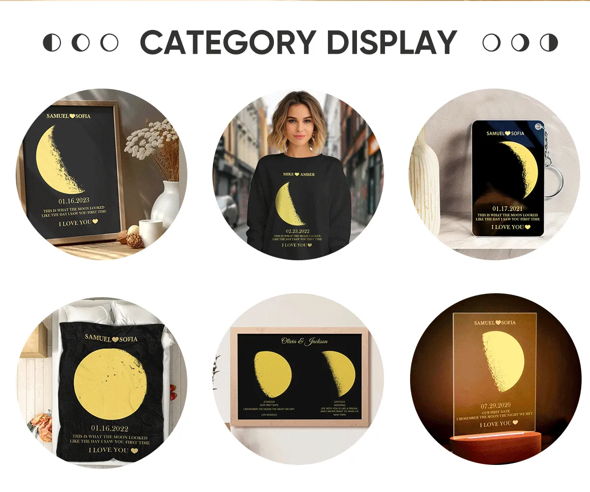 Customized Moon Phase Ornaments Moon Phase Mirror Lights Bluetooth Speakers Gifts For Girlfriends Anniversary Gifts Birthday Gifts 3