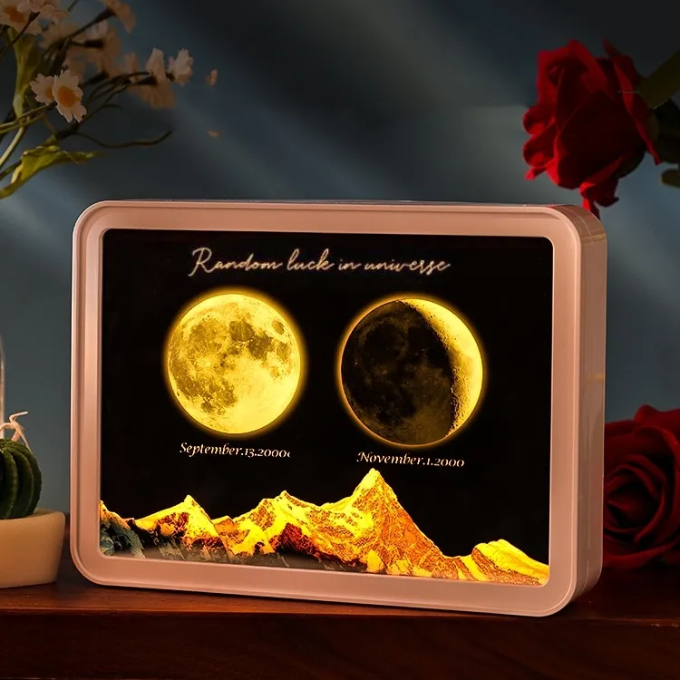 Customized Moon Phase Ornaments Moon Phase Mirror Lights Bluetooth Speakers Gifts For Girlfriends Anniversary Gifts Birthday Gifts 3