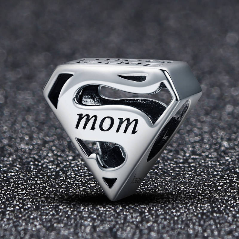 Dear Super Mom Charm Silver Mother's Day Gifts 1