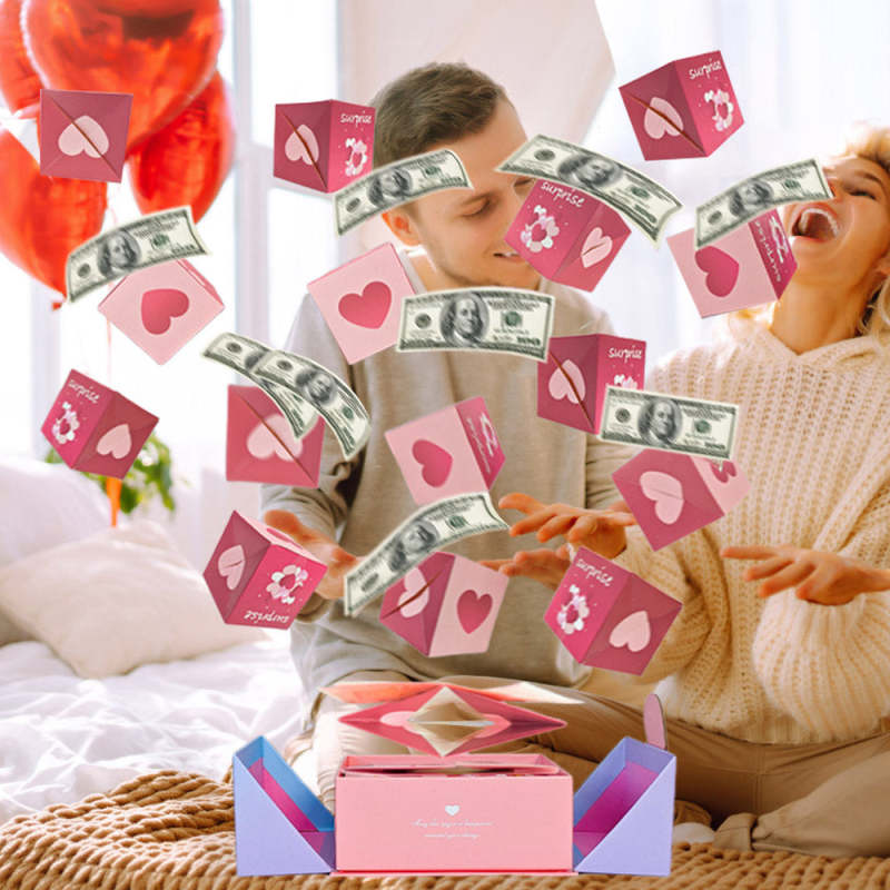 DIY Surprise Gift Box for Money Cash Pop Up Gift Box for Lover