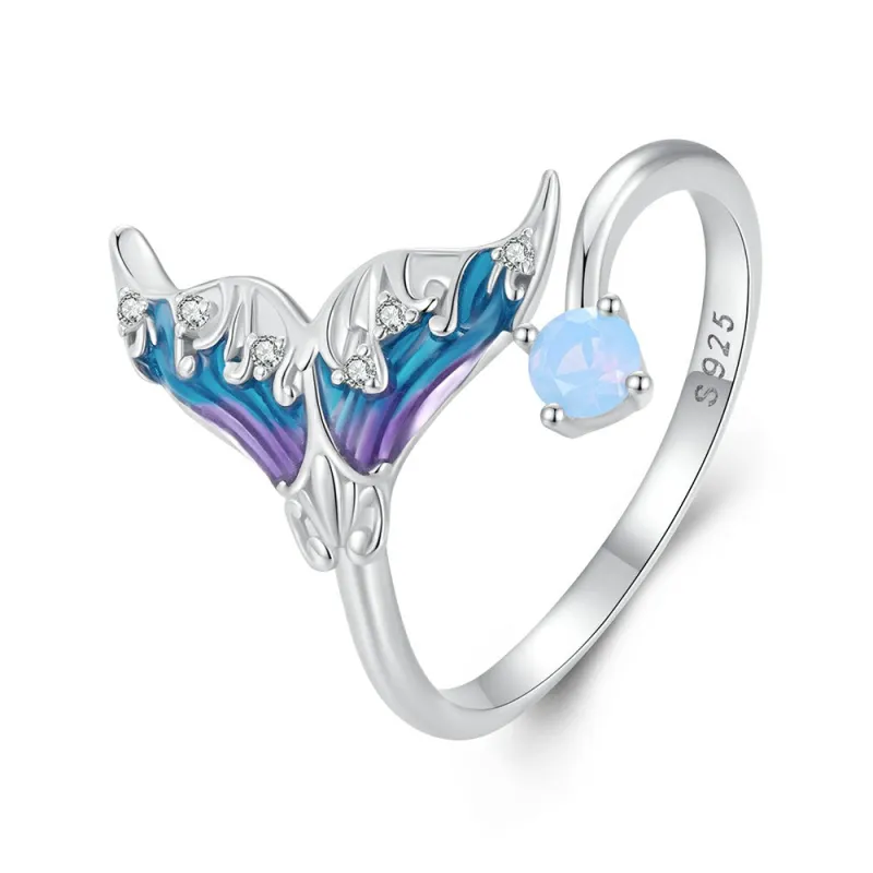 Dream Mermaid Open Ring Silver