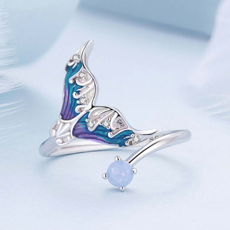 Dream Mermaid Open Ring Silver 1