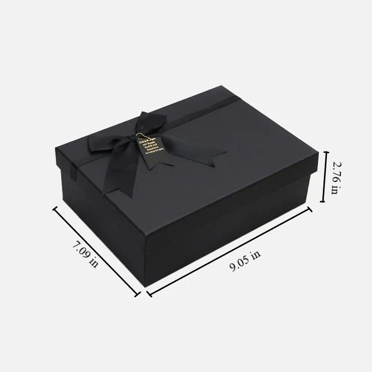 Elegant Black Gift Box Rigid Gift Packaging Box with Lids for Christmas 2