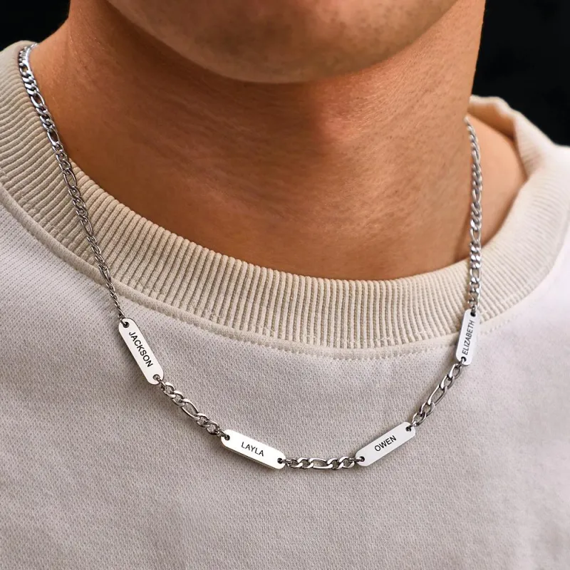 Engravable Necklace Fashionable Stainless Steel Chain Gifts For Men 3