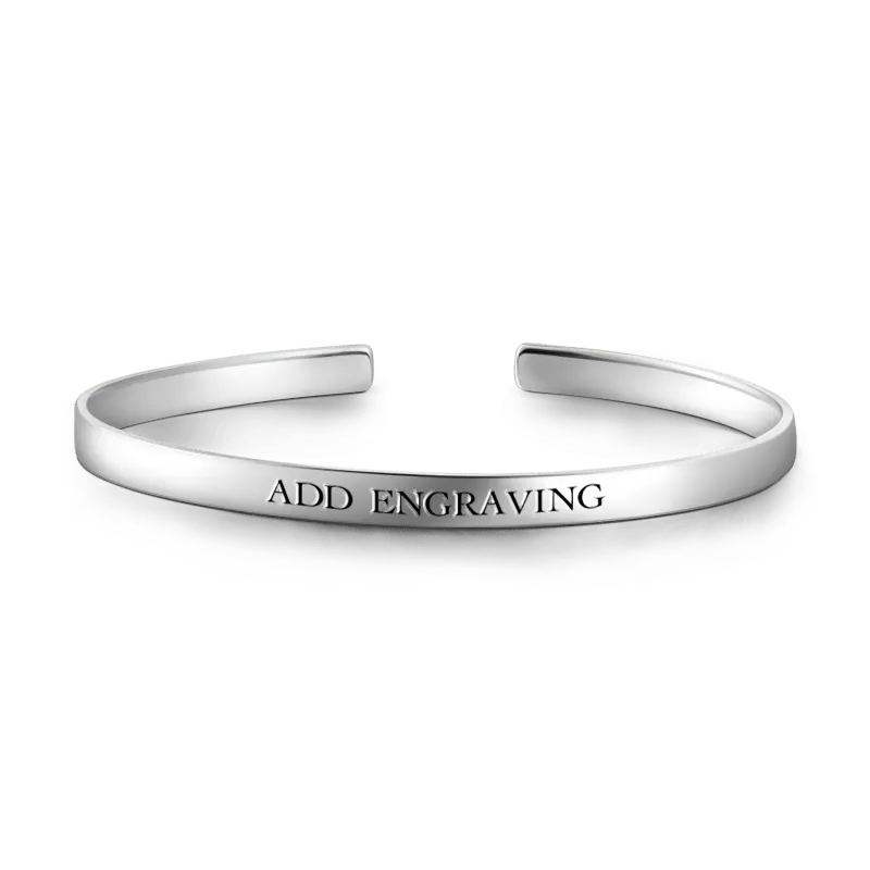 Engraved Bangle Silver