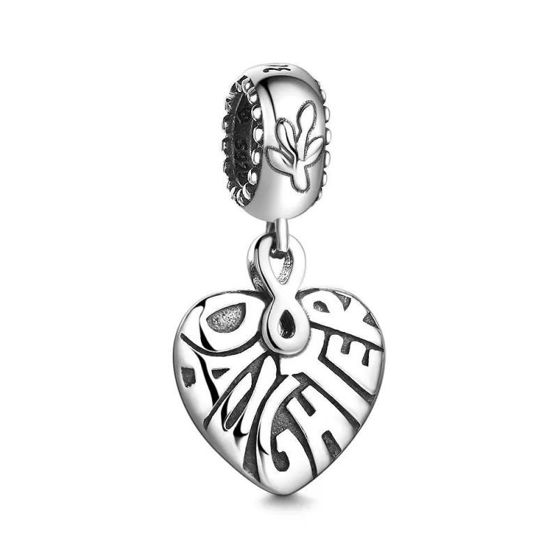 Eternal Love Pendant Charm Silver