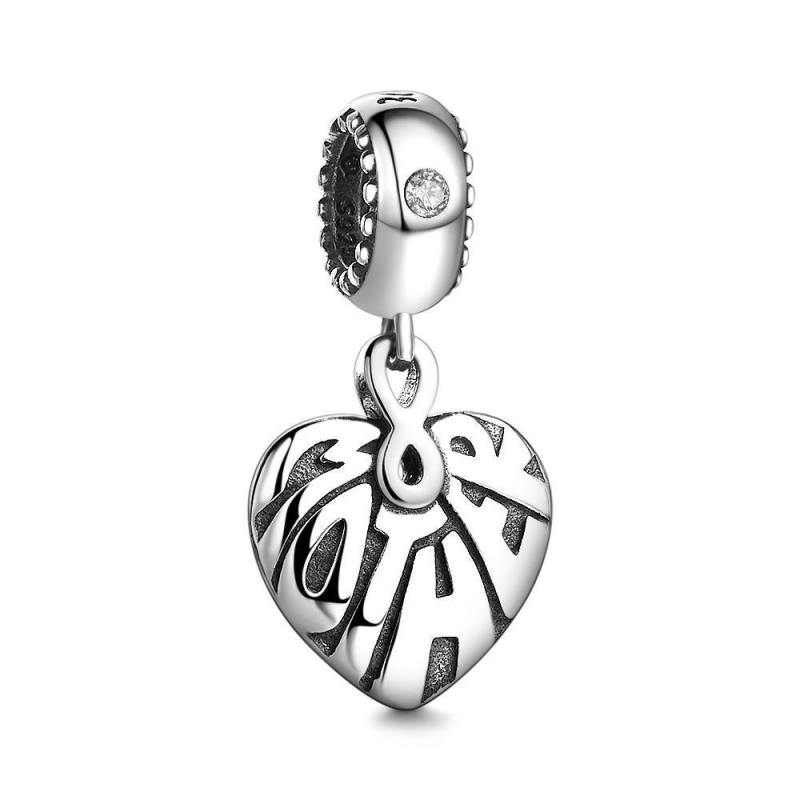 Eternal Love Pendant Charm Silver 1