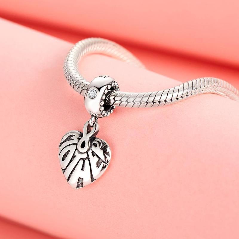 Eternal Love Pendant Charm Silver 2