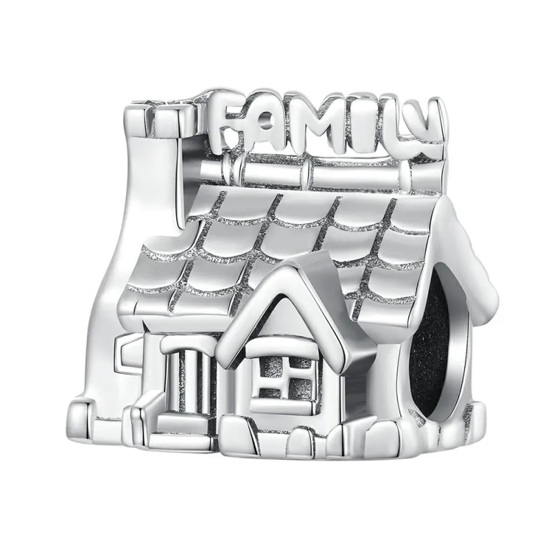 Family House Charm Silver