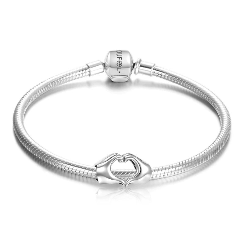 Fingers With Hearts Bracelet 925 Sterling Silver