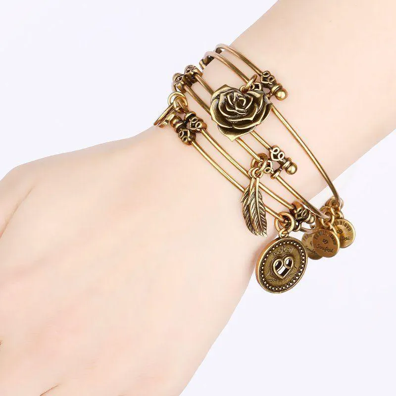 Friends Charm Bangle Gold Plated 2