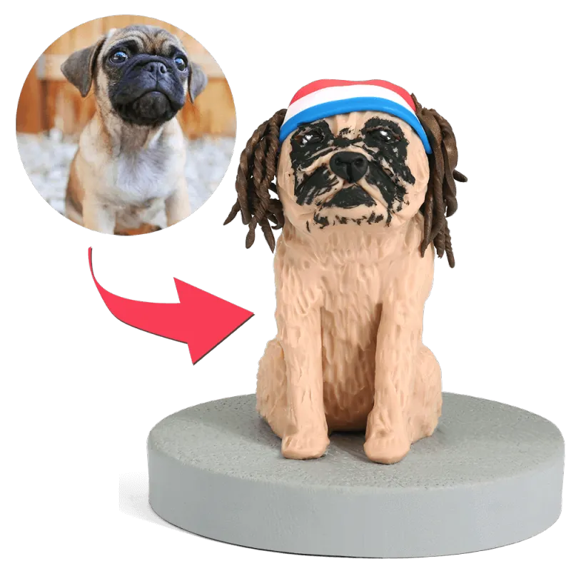 Fully Customizable 1 Pet Custom Bobblehead With Engraved Text 1