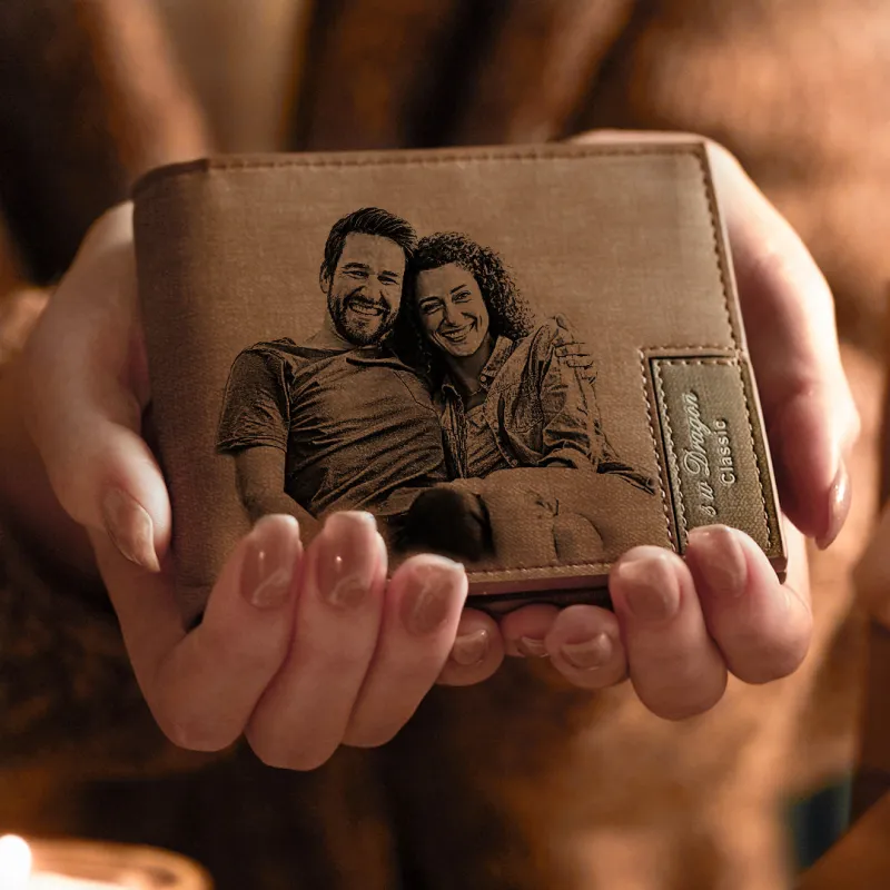 Gifts For Dad - Custom Photo Engraved Wallet 1