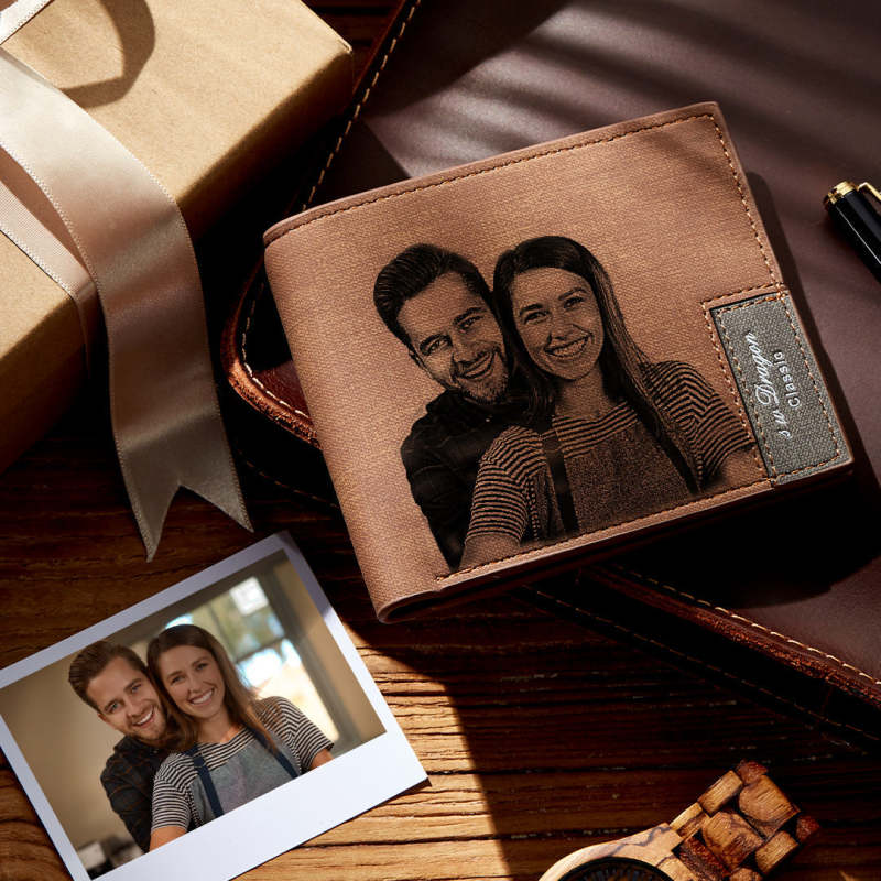 Gifts For Dad - Custom Photo Engraved Wallet 2