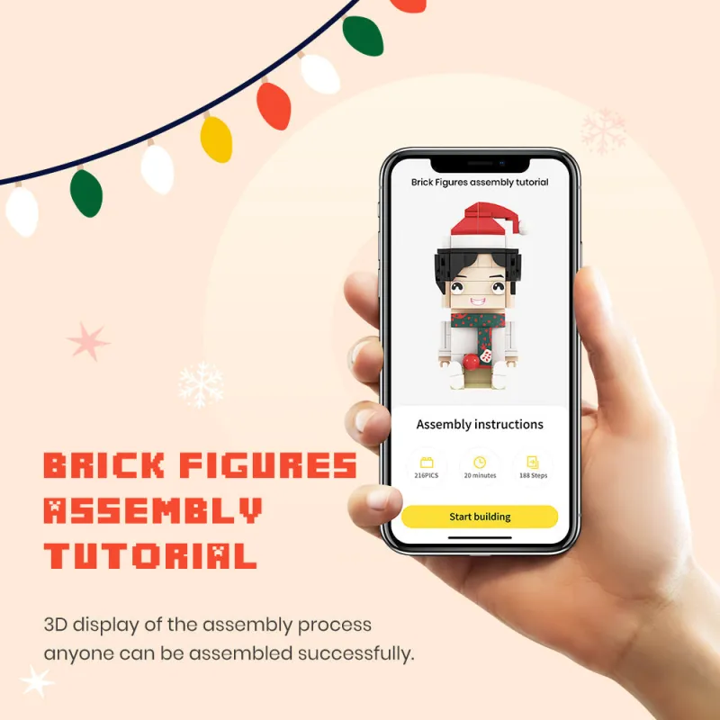 Gifts for Kids Customizable Fully Body 2 People Custom Brick Figures Persanalized Cute Face Brick Figures 1