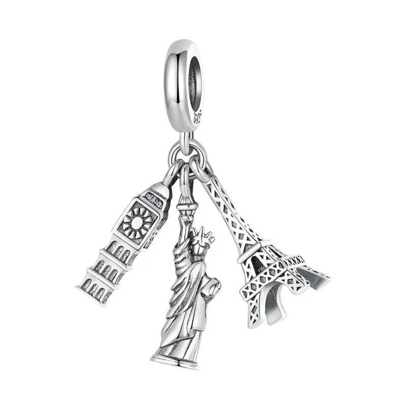 Global Tour Dangle Charm Silver