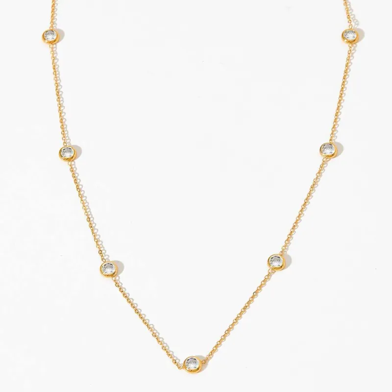 Gold Classic Diamond Necklace Minimalist Chain Dainty and Thin Necklace 2