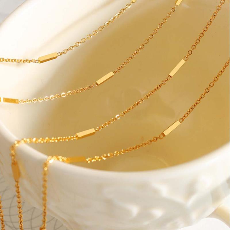 Gold Classic Necklace Minimalist Chain Dainty and Thin Necklace Gift For Women 1