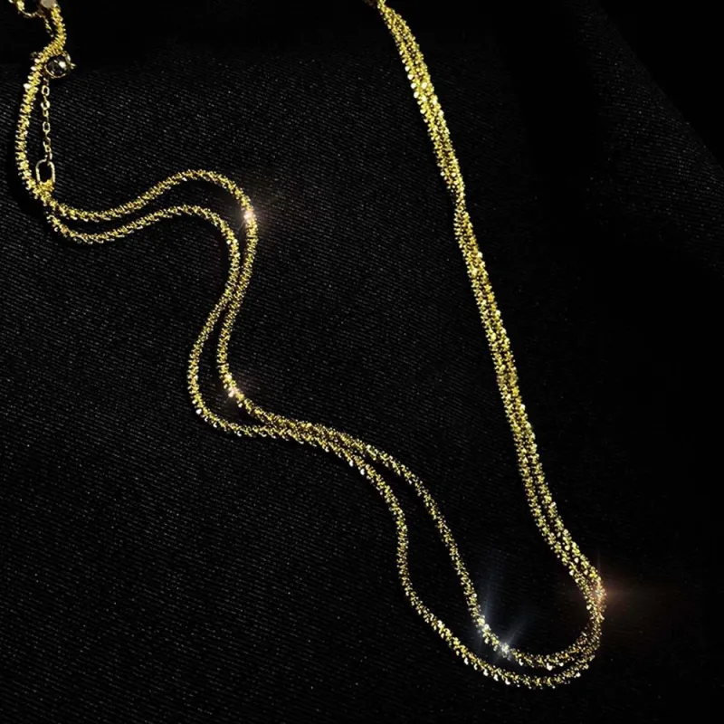 Gold classic Necklace Minimalist Chain Dainty and Thin Necklace Gold 2