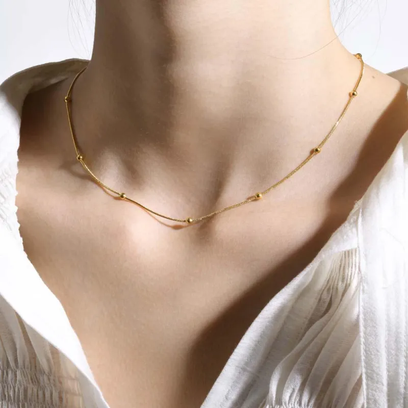 Gold Necklace For Women Minimalist Chain Dainty and Thin Necklace 1