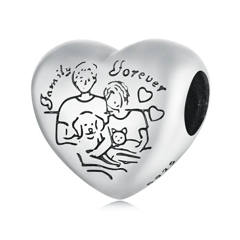 Happiness Family Charm Silver