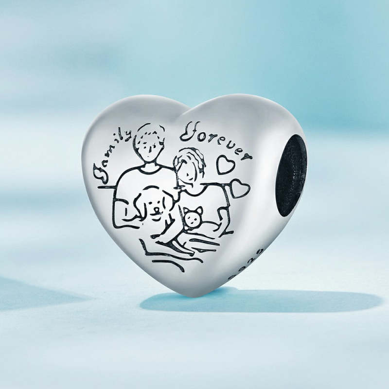 Happiness Family Charm Silver 1