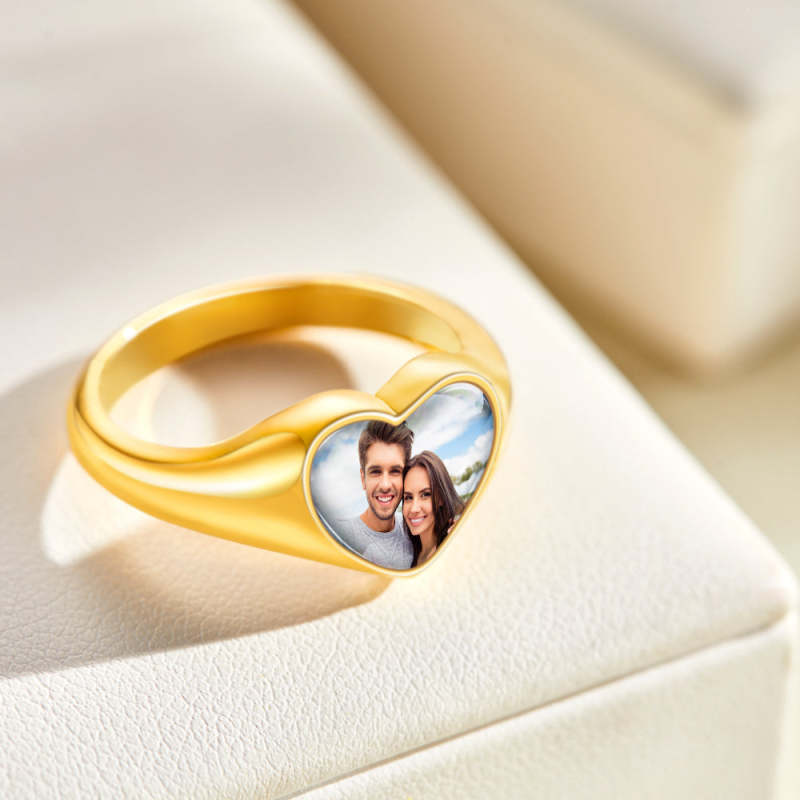 Heart-shaped Photo Ring personalized Women's Jewelry Mother's Day Gifts 2