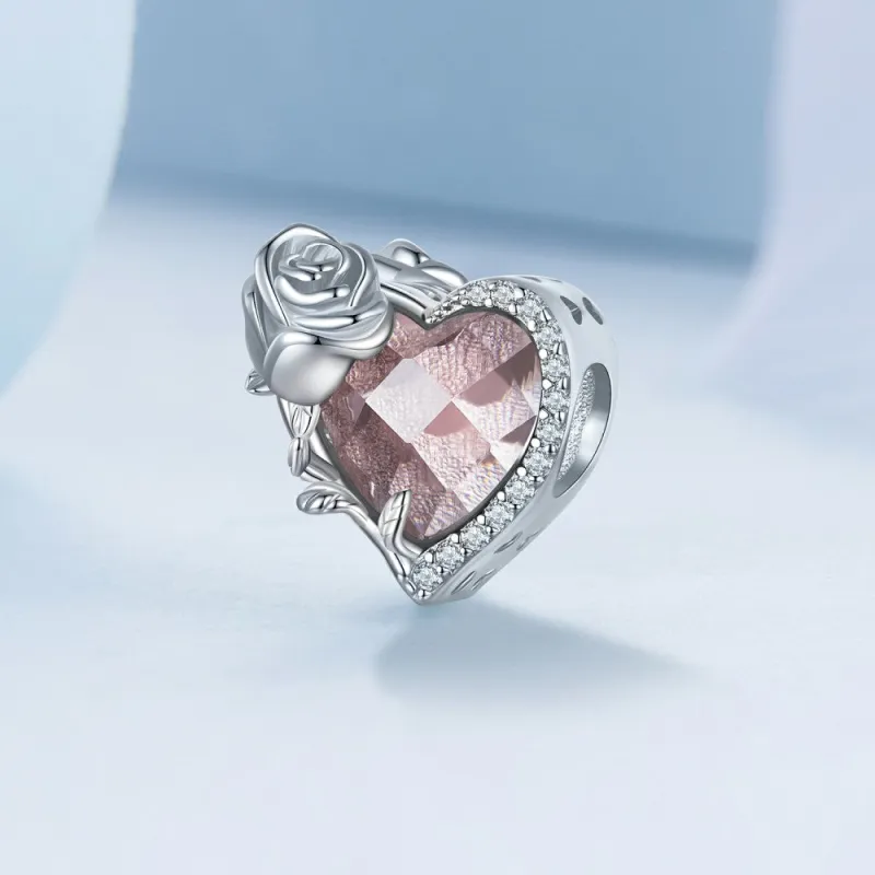 June Birthstone Light Pink Charm Silver 1