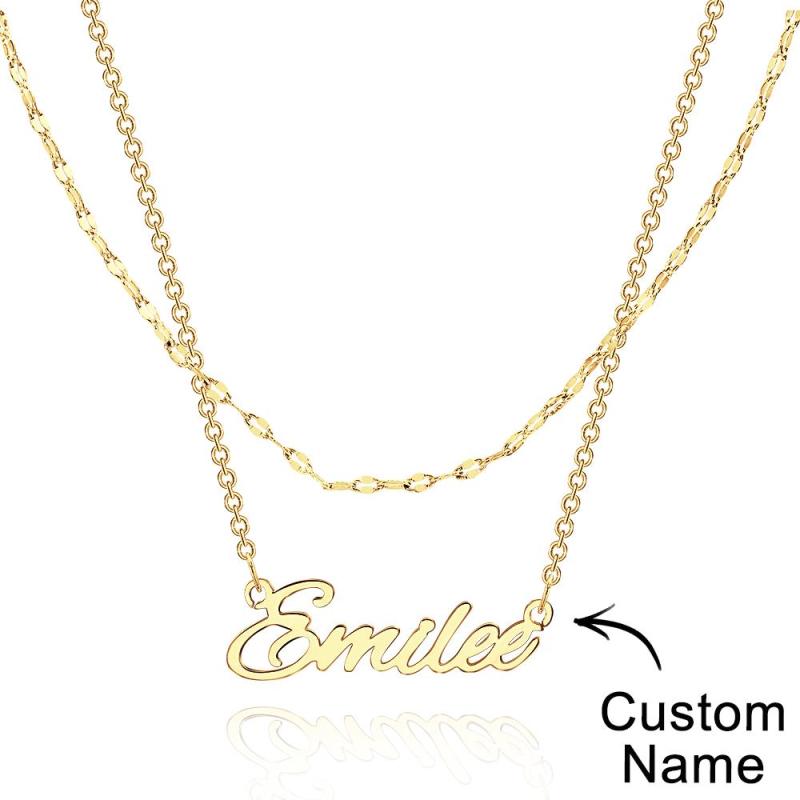 Layered Custom Necklace Personnalized Name Necklace Anniversary Gifts for Her 2