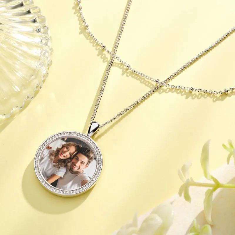 Layered Custom Necklace Photo Necklace Anniversary Gifts 3