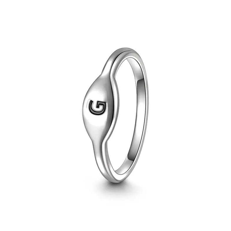 Letter G Ring 925 Sterling Silver 2