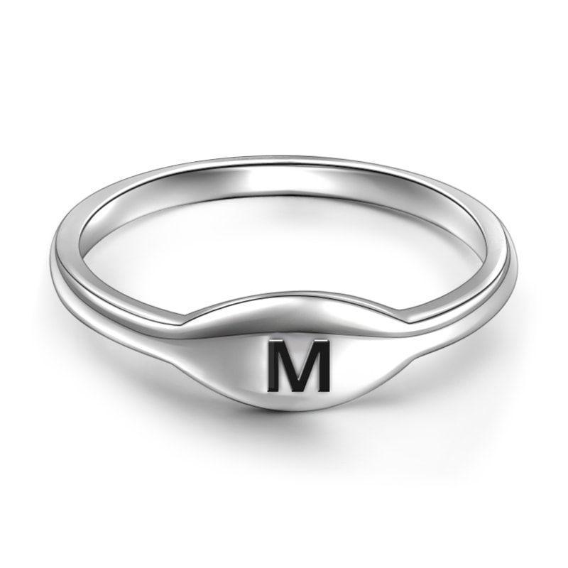 Letter M Ring 925 Sterling Silver 1